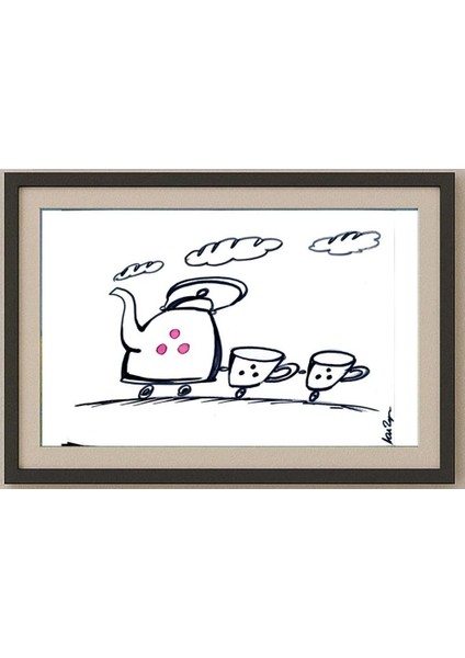 Chernyshev Yuliya 29X21CM Orijinal Karikatür Tablo