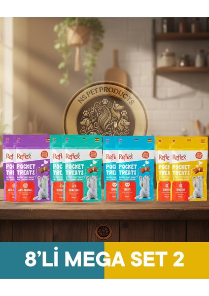 Pocket Treats 8'li Kedi Ödül Maması Seti 8X70G