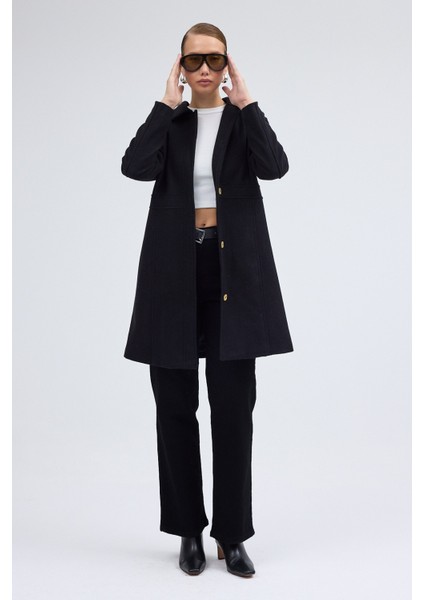 Dikiş Detaylı Tasarım Kaşe Kaban