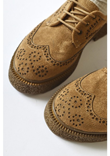 Rossy Vizon Süet Oval Burunlu Lazer Kesim Kadın Günlük Ayakkabı fırsatları