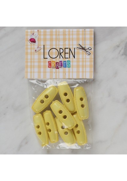 Loren Crafts Sarı 8 Li Çoban Düğmesi - 77
