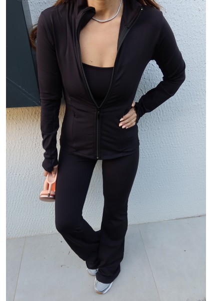 Yumuşak Dokulu Sweat Büstiyer Eşofman Alt Üçlü Takım modelleri