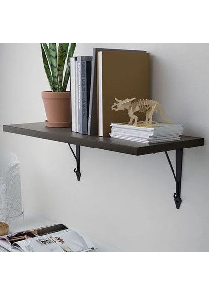 Bergshult/krokshult Duvar Rafı Venge Antrasit 80 x 30 cm fiyatları