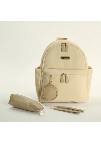 M&y Diamond Anne Bebek Bakım Sırt Çantası 7345 Krem