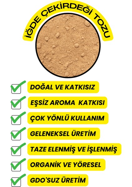 Iğde Çekirdeği Tozu - (Taze,katkısız ) 250GR fırsatları
