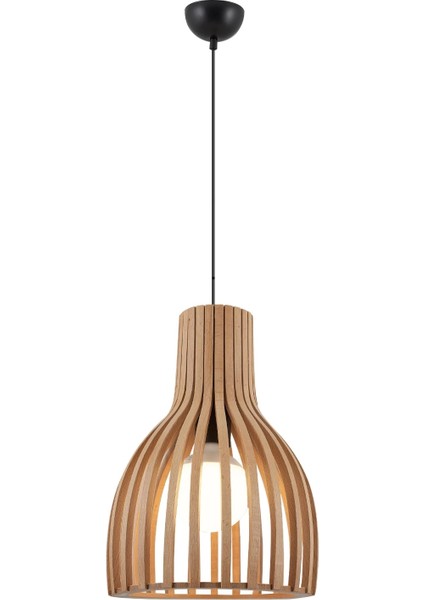 Portofino Yuvarlak Modern Klasik Rustik Retro Vintage Naturel Dekoratif Ahşap Çıtalı Sarkıt Avize modelleri