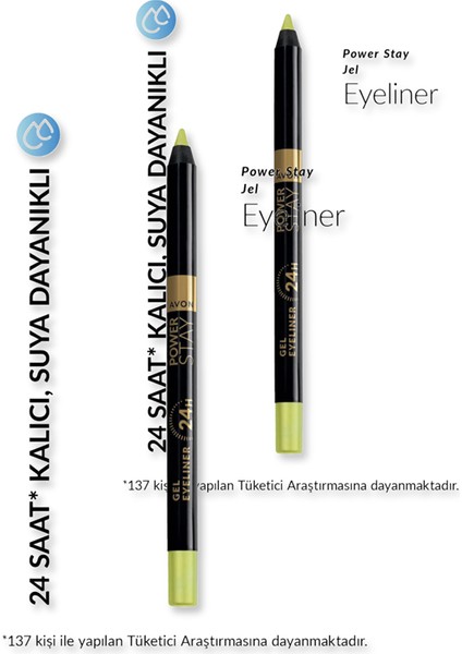 Power Stay Jel Eyeliner - Lime Ikili Set