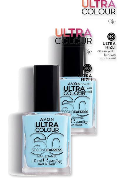 Ultra Colour Tırnak Cilası 10ML - Blue My Mınd Ikili Set