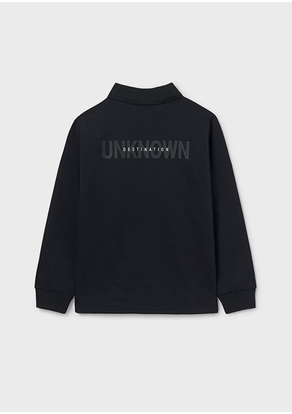 Siyah Erkek Çocuk Yakalı Fermuarlı Sweatshirt 7408 fiyatları