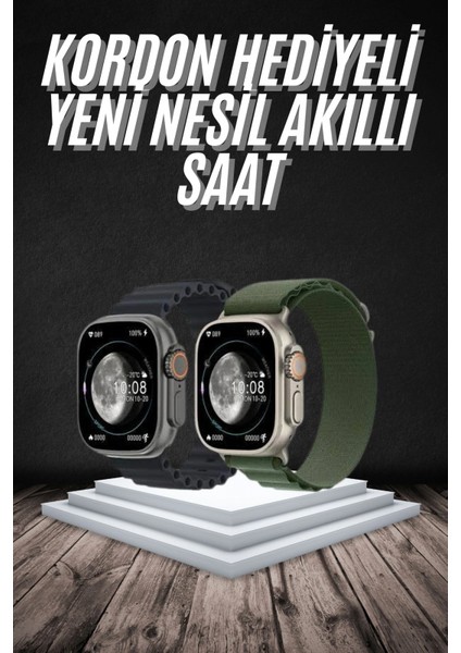 Yeni Nesil Akıllı Kol Saati Nabız Ölçer Gps Uyumlu 49 mm Kasa