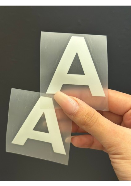 2 Li Ütü Ile Yapışan A Harfi Arma Transfer Baskı 5x5 cm