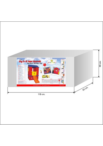 Oyun Evi Iki Kapılı Kaydıraklı Büyük Ev - Premium Oyun Evi Kaydıraklı - Oyun Parkı - Çocuk Parkı fırsatları