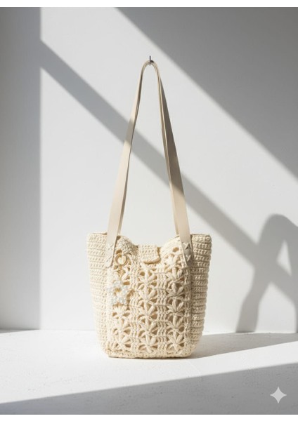 El Yapımı Deri Sap Detaylı Kol Çantası Anahtarlık Hediye