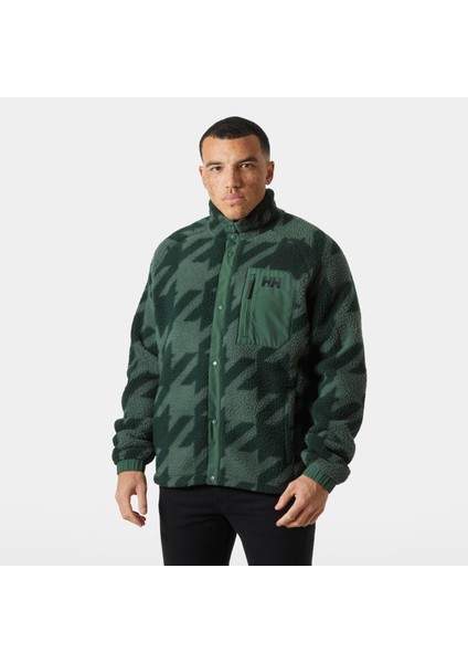 Panorama Printed Pile Snap Mont Erkek Polar indirimleri