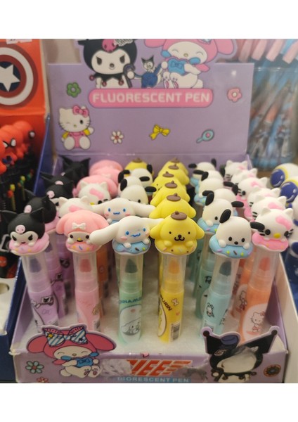 6 Adet Sanrio Karakterleri Fosforlu Kalem AD81566 fiyatları