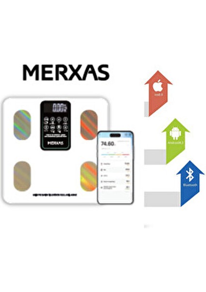 C66 Şarjlı Ekranlı Vücut Yağ Ölçekli Banyo Baskülü Akıllı Bluetooth Şarjlı Tartı Mobil Uygulamalı modelleri