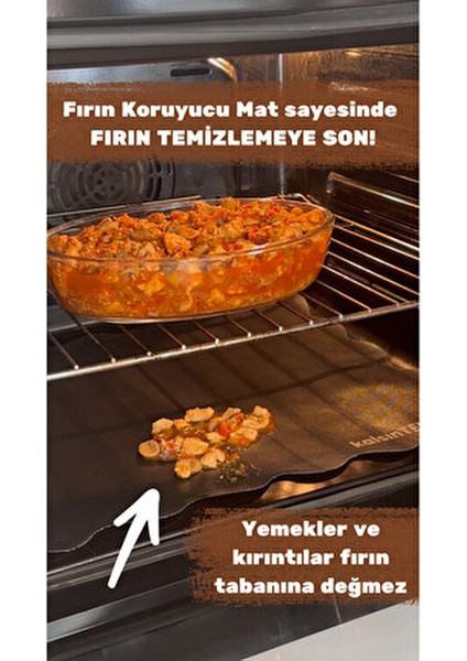 kalsınTEMİZ Fırın Koruyucu Mat – Isıya Dayanıklı, Kolay Temizlenir, Tekrar Kullanılabilir fiyatları