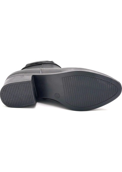 Debi Yan Toka Detaylı Kadın Bot Siyah fırsatları