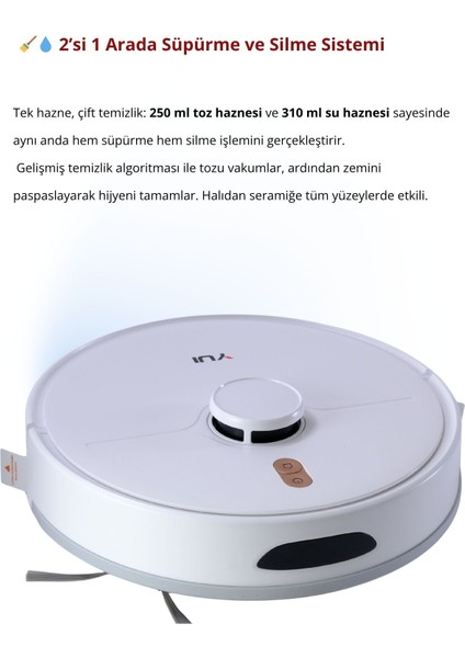 RS16 Pro Max Pet Kit Özellikli Akıllı Robot Vacuum & Mop Süpürge Beyaz (Yuı Türkiye Garantili) fiyatları