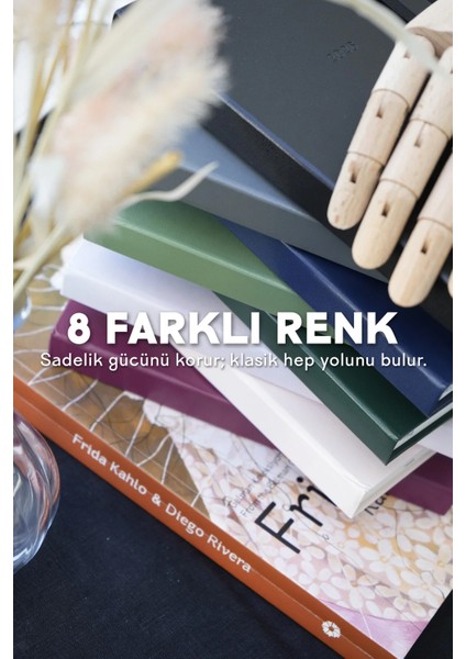 Classic 2026 Günlük Ajanda 13X21 Cm. Sert Kapak. Ivory 70 GR.384 Sayfa. Cepli.lastikli.lila