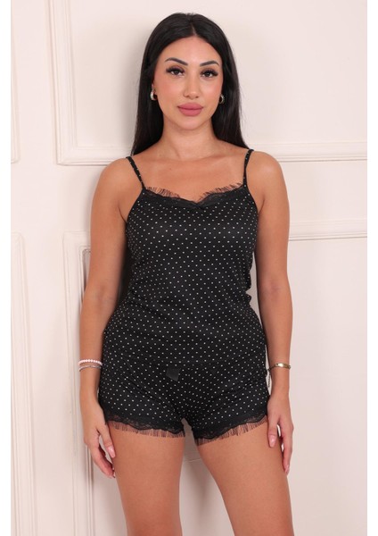 Kadın Minik Puantiye Desenli Ip Askılı Şortlu Pegasus Pijama Takımı fiyatları