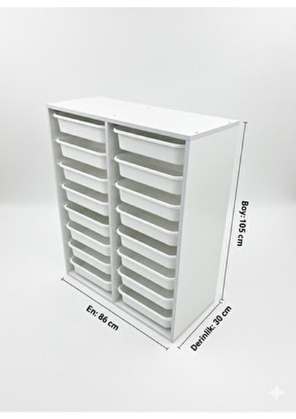 16 Çekmeceli Çok Amaçlı Oyuncak Dolabı ve Saklama Ünitesi – Çocuk Odası Düzenleyici Etiket Hediyeli fiyatları