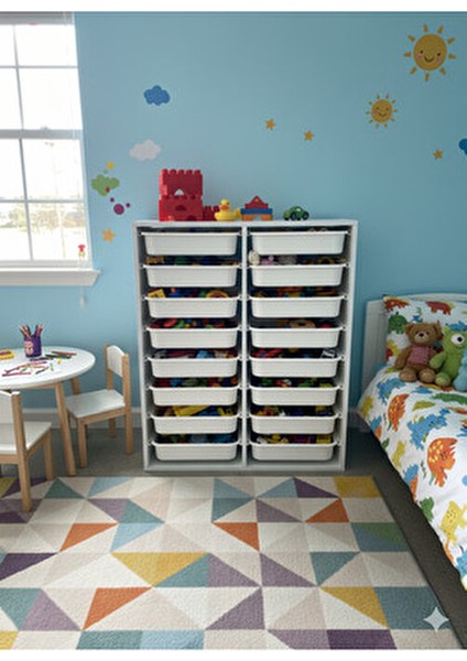 16 Çekmeceli Çok Amaçlı Oyuncak Dolabı ve Saklama Ünitesi – Çocuk Odası Düzenleyici Etiket Hediyeli indirimleri