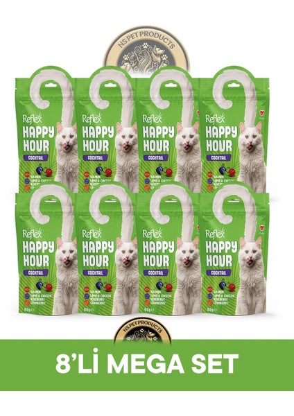 Plus Happy Hour 8'li Kedi Maması Mega Set 6 / 8X60GR