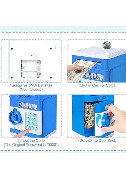 Elektronik Şifreli Kasa Otomatik Kağıt Para Alan Atm Kumbara fırsatları