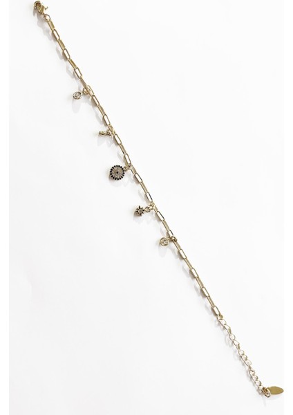 Şans Charmları Sallantılı Gold Bileklik modelleri