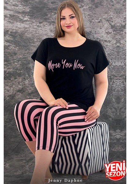 Lady Büyük Beden Kısa Kollu Kapri Pijama Takımı fiyatları