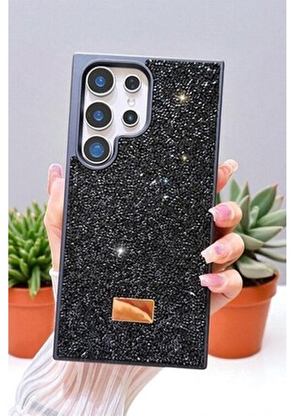 Samsung S24 Ultra Uyumlu – Elmas Tasarımlı, Siyahtaşlı, Işıltılı Pırlanta Silikon Kılıf indirimleri
