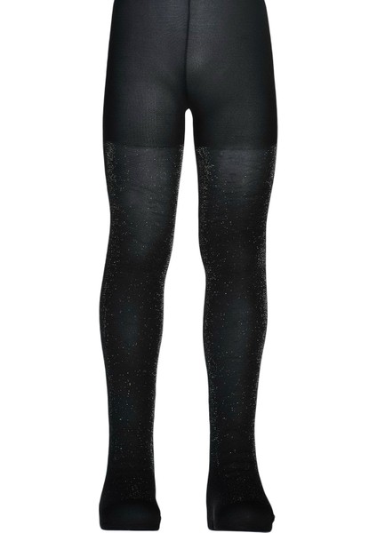 Işıl Gümüş Simli Çocuk Külotlu Çorap