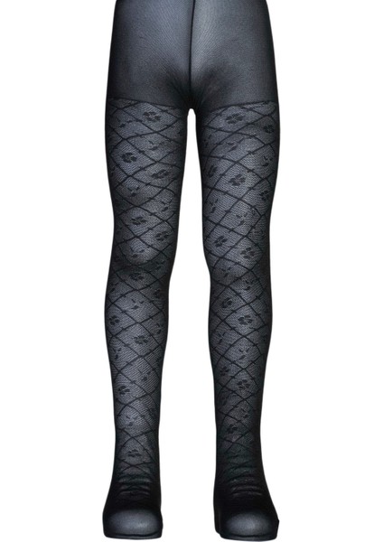 Duygu Desenli Opak Çocuk Külotlu Çorap