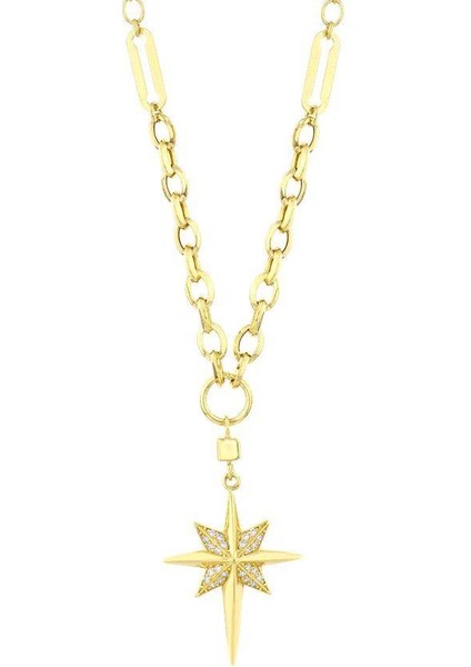 Altın Kutup Yıldızı Kolye - 14K