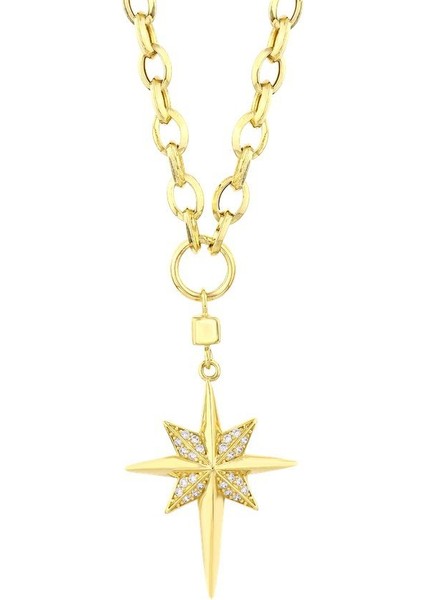 Altın Kutup Yıldızı Kolye - 14K fiyatları