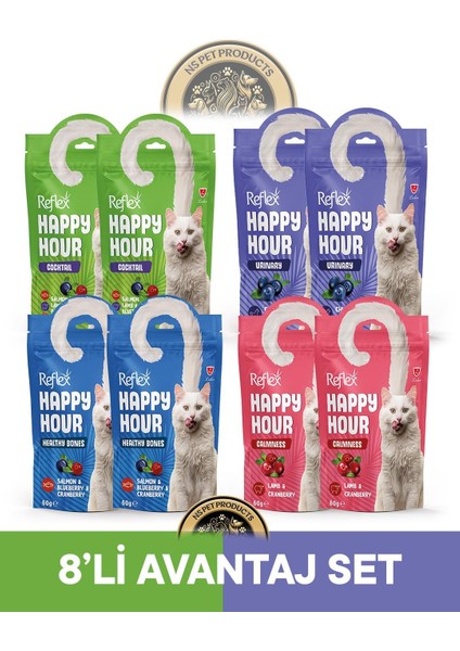 Plus Happy Hour 8'li Kedi Maması Avantaj Set 8X60GR