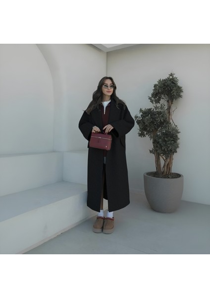 Kışlık Astarlı Detaylı Kadın Kaşmir Kaban fırsatları