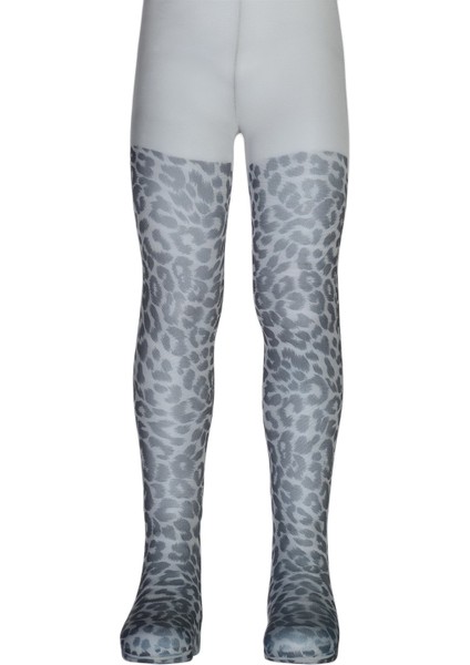 Leopar Baskı Desenli Bebek Külotlu Çorap