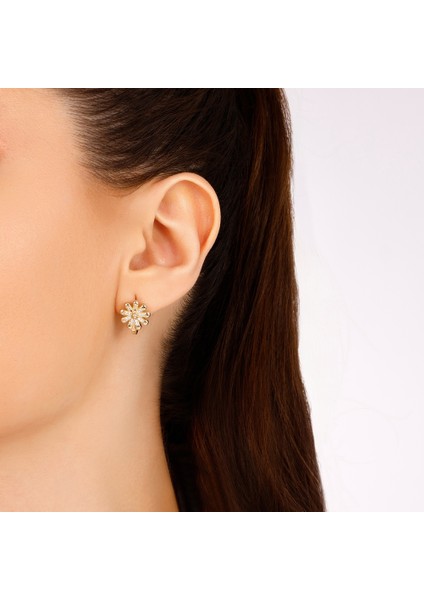 Çiçek Figürlü Altın Küpe - 14K modelleri