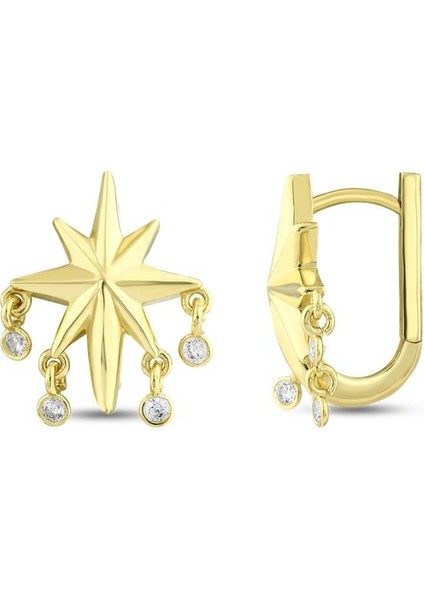 Kutup Yıldızı Altın Küpe - 14K