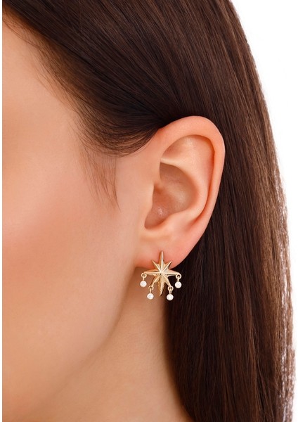 Kutup Yıldızı Altın Küpe - 14K modelleri