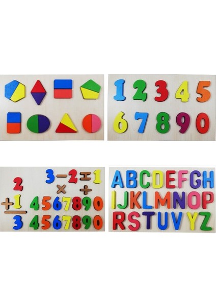Ahşap Puzzle Seti 12 Li Eğitici Anaokulu Okul Öncesi Konulu Eğitici Yapboz(mevsimler meslekler hayvanlar alfabe sayı vs) fiyatları