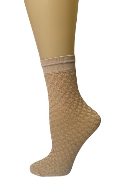 Petek Desenli Mikro Soket Kadın Çorap