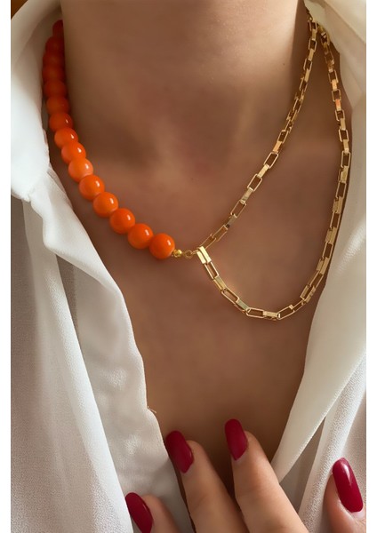 Truncu Cam Boncuk Gold Zincir Kolye fiyatları