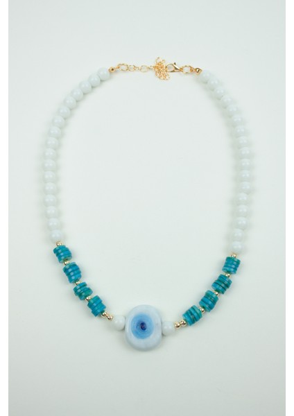 Nazar Boncuklu Oniks Doğaltaş Kolye fırsatları