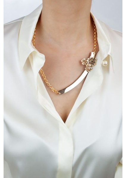 Kontras Renk Gold Kolye fiyatları