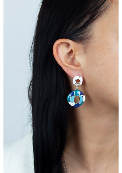 Mine Kaplama Sallantılı Küpe