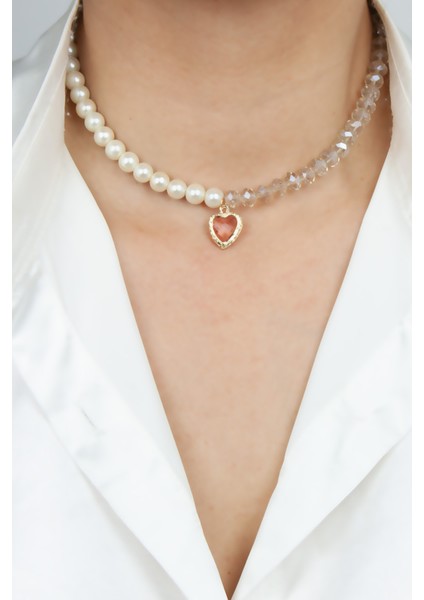 Inci Kristal Kalp Uçlu Kolye fiyatları