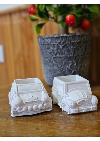 Boyanabilir 2li Araba Biblo - Sukulent Saksı fırsatları